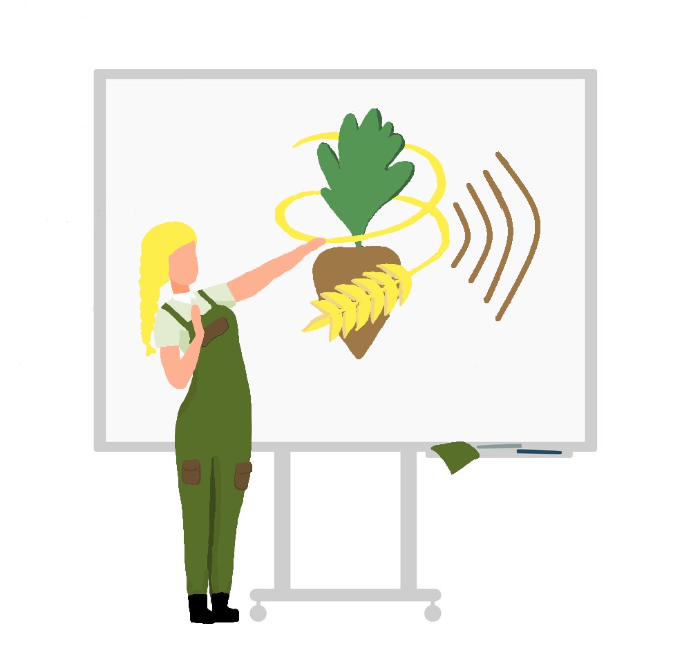 Young Faceless Chemistry Woman Teacher Standing At the Blackboard and Explaining Formula Vector Illustration. Educational Occupation Concept